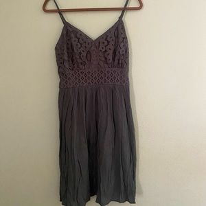 Olive green spaghetti strap sun dress